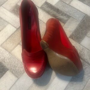 Louis Vuitton Red Wedges